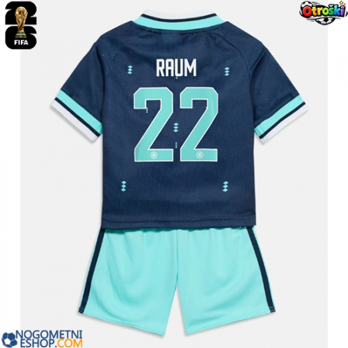 Otroški Nogometni dresi Nemčija David Raum #22 Gostujoči SP 2026 Kratek Rokav (+ Kratke hlače)